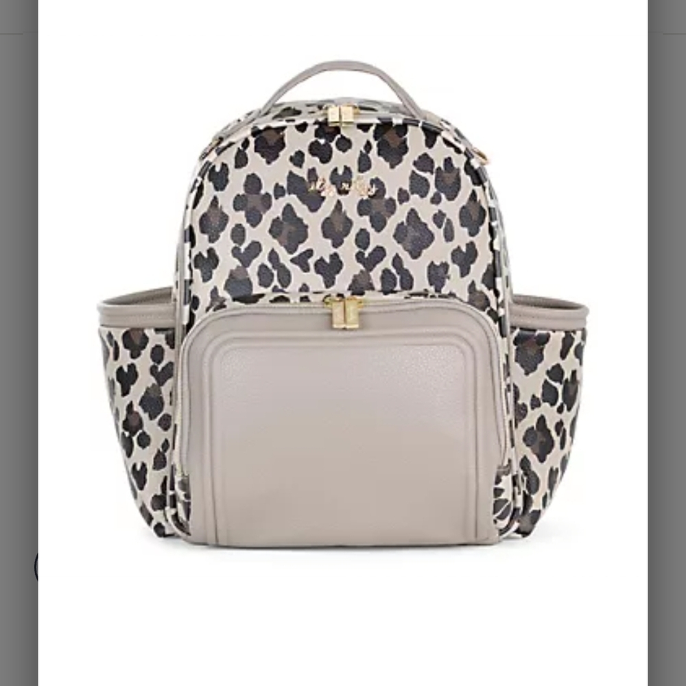 Itzy Ritzy Brown and Tan Backpack with Modern Design